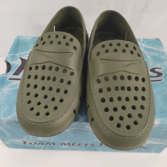 Floafers Prodigy Driver Kids Loafers Size C13 Green Olive Gum - Picture 3 of 10